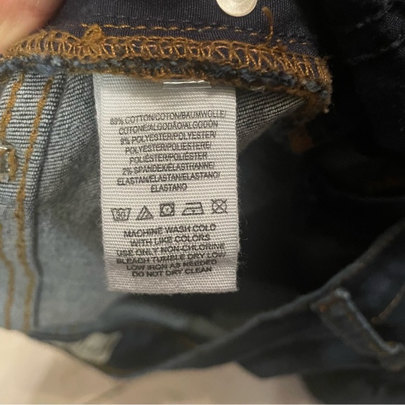 Free People Busted Knee High Rise Ankle Skinny Jeans-Dark Wash sz 27 Distressed - Picture 6 of 6